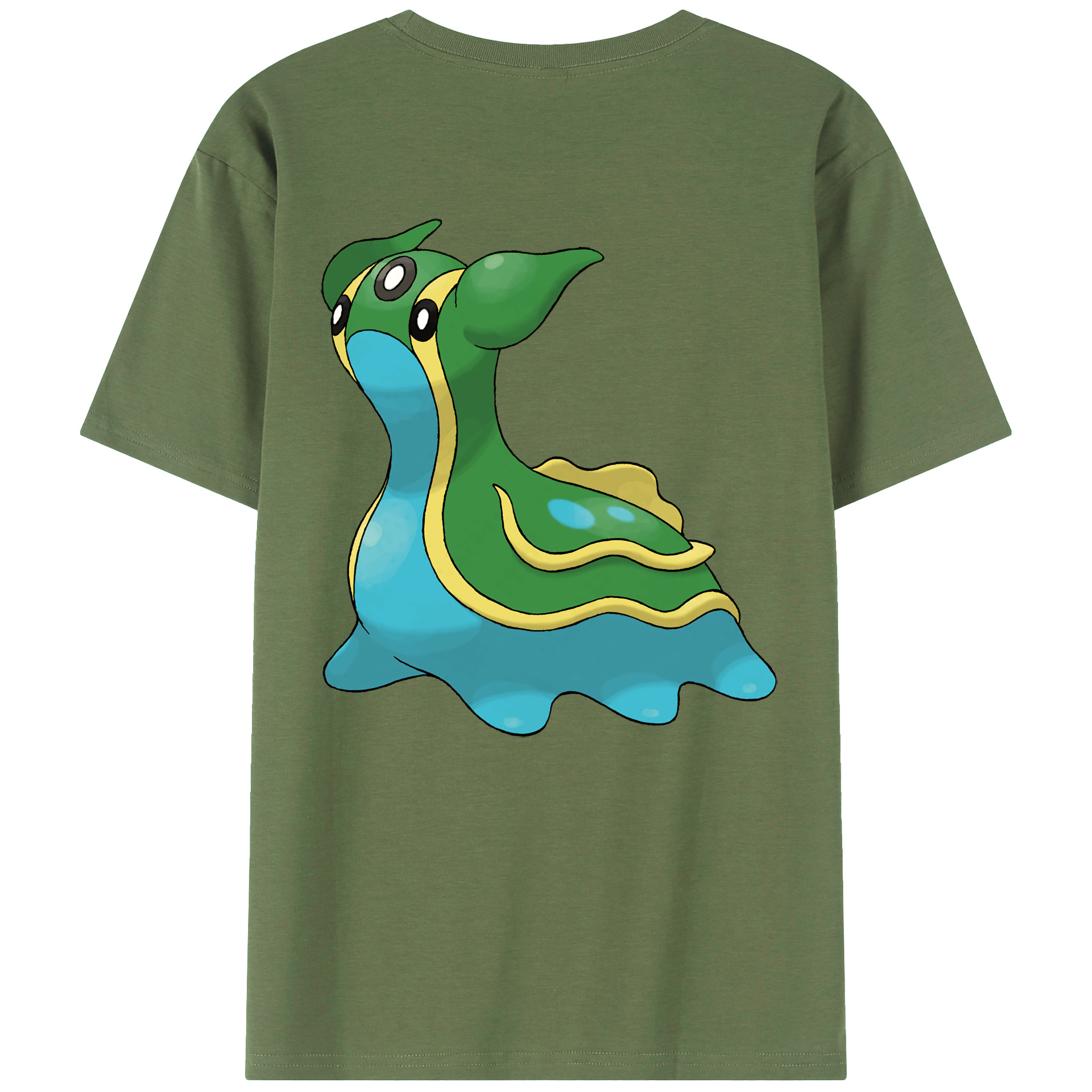 （画像用） ポケットモンスター Pokémon 綿100％ メンズ半袖Tシャツ（バックプリント） 通気性